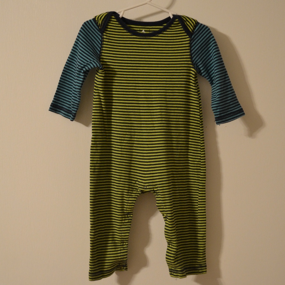 Gap Green Stripe Romper size 12-18M